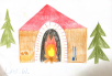 Linus W. (10) aus der List hat ein knisterndes Feuer gemalt. 