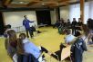 Schüler beim Vortrag von "Lebenden Büchern" - hier: Rapper Spax Quelle: HAZ